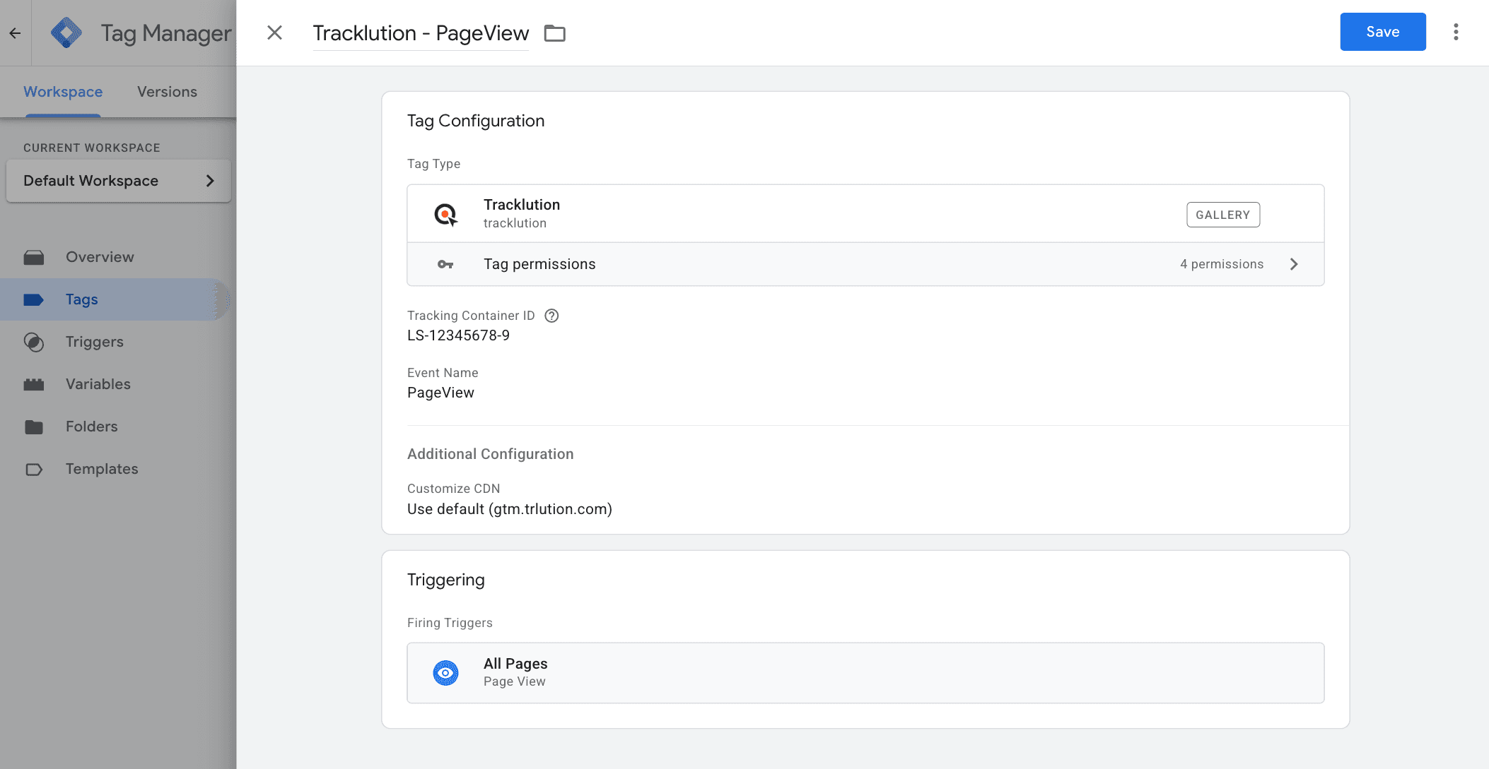 PageView Tag