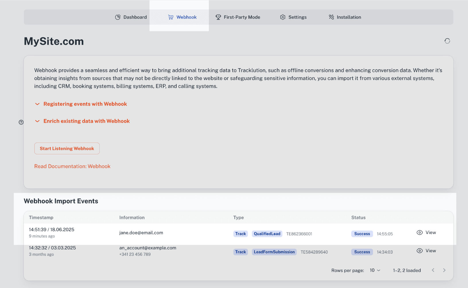 Webhooks